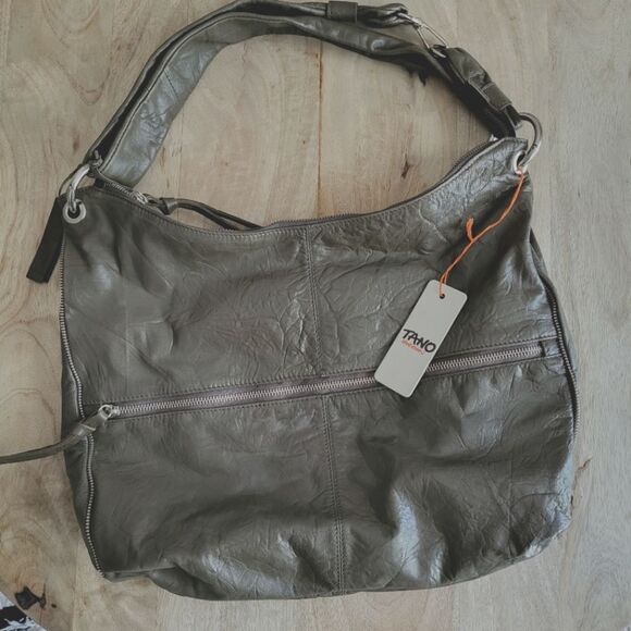 Tano Leather Hobo Bucket Bag Bags
